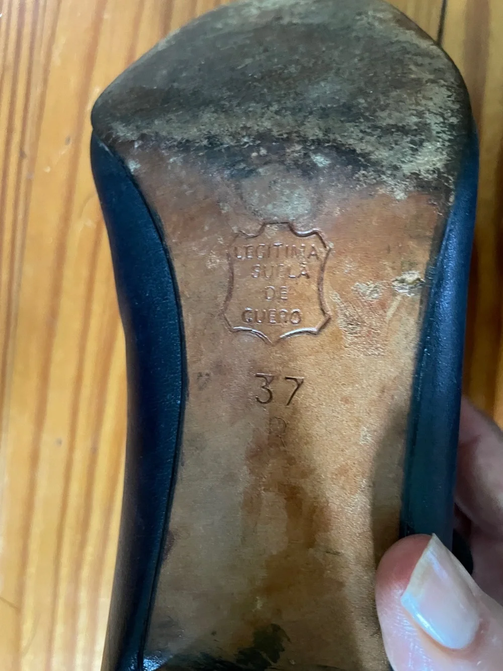Vintage El Corte Inglés Navy Leather Mary Janes | Spanish Leather | Retro Heels